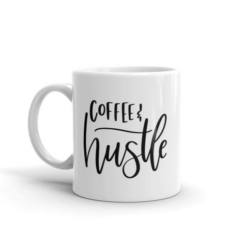 Coffee and Hustle white glossy 11oz mug - Image 2