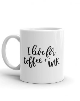 Coffee and Ink white glossy 11oz mug