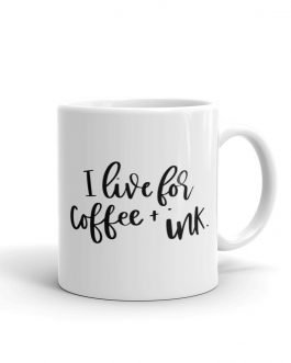Coffee and Ink white glossy 11oz mug