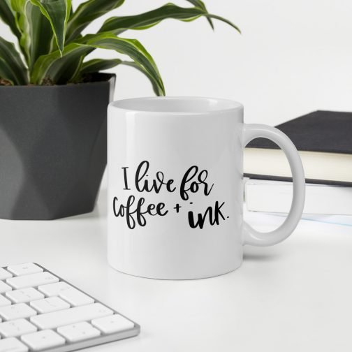 Coffee and Ink white glossy 11oz mug - Image 9